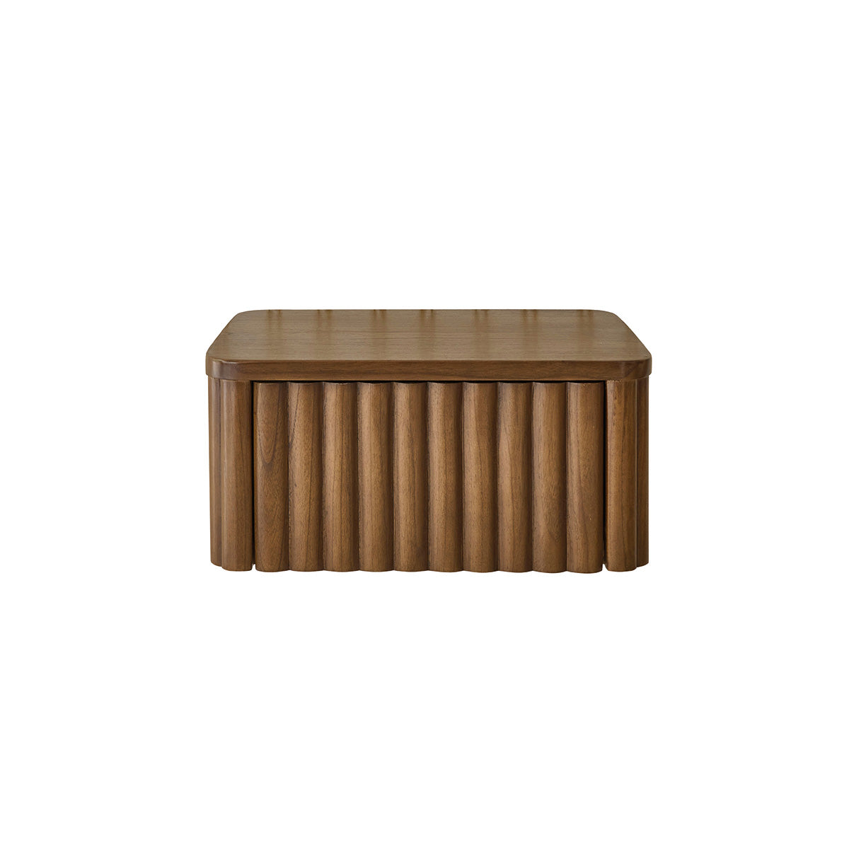 Collezione Tridad in legno mindi - Comodino sospeso in legno mindi 45 cm