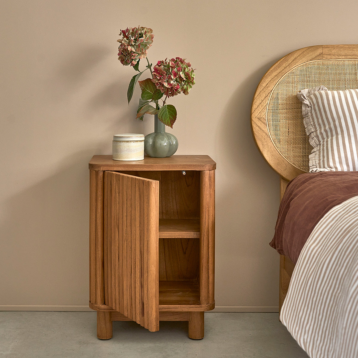 COLINE - Comodino in legno di teak