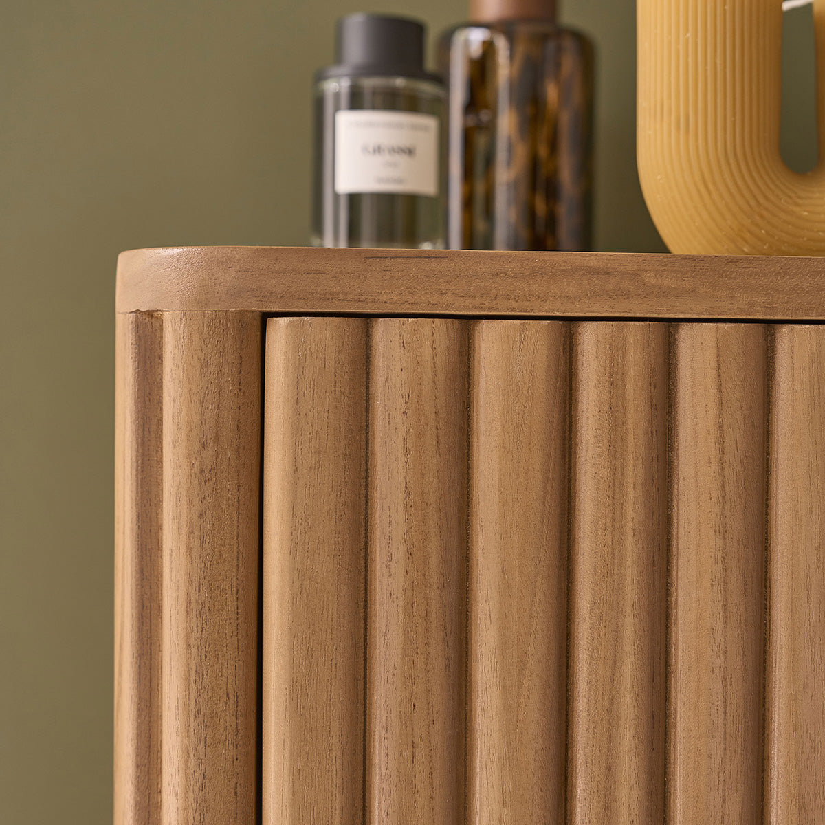 Collezione Belize - Colonna da bagno in teak massiccio sospesa, 120 cm