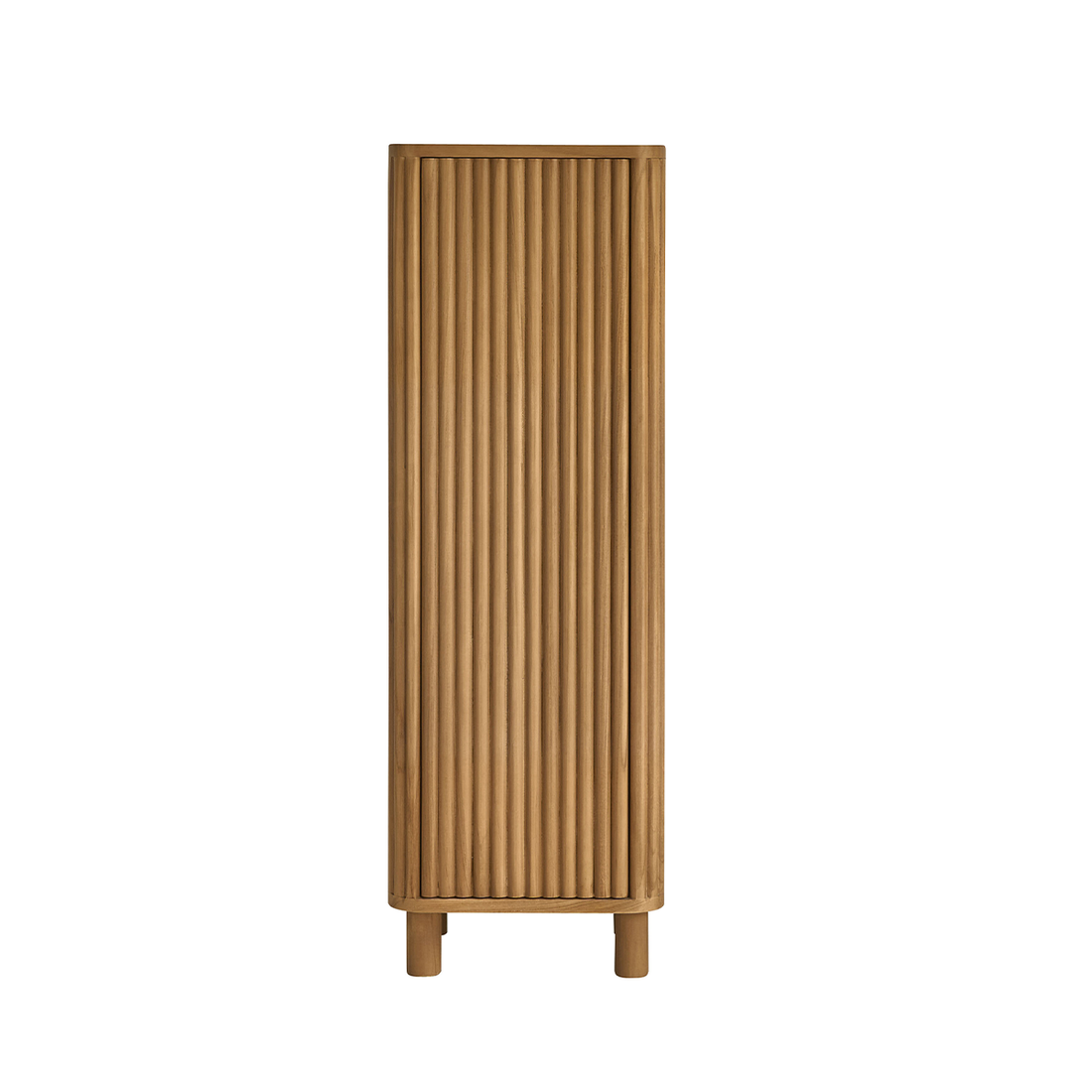 Collezione Coline - Colonna da bagno con piedini in teak massiccio, 120 cm