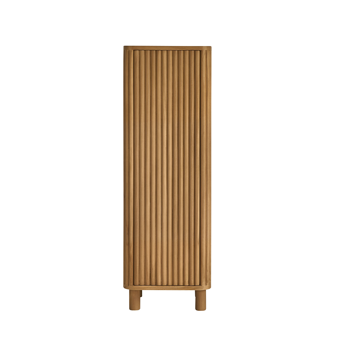 Collezione Coline - Colonna da bagno con piedini in teak massiccio, 120 cm