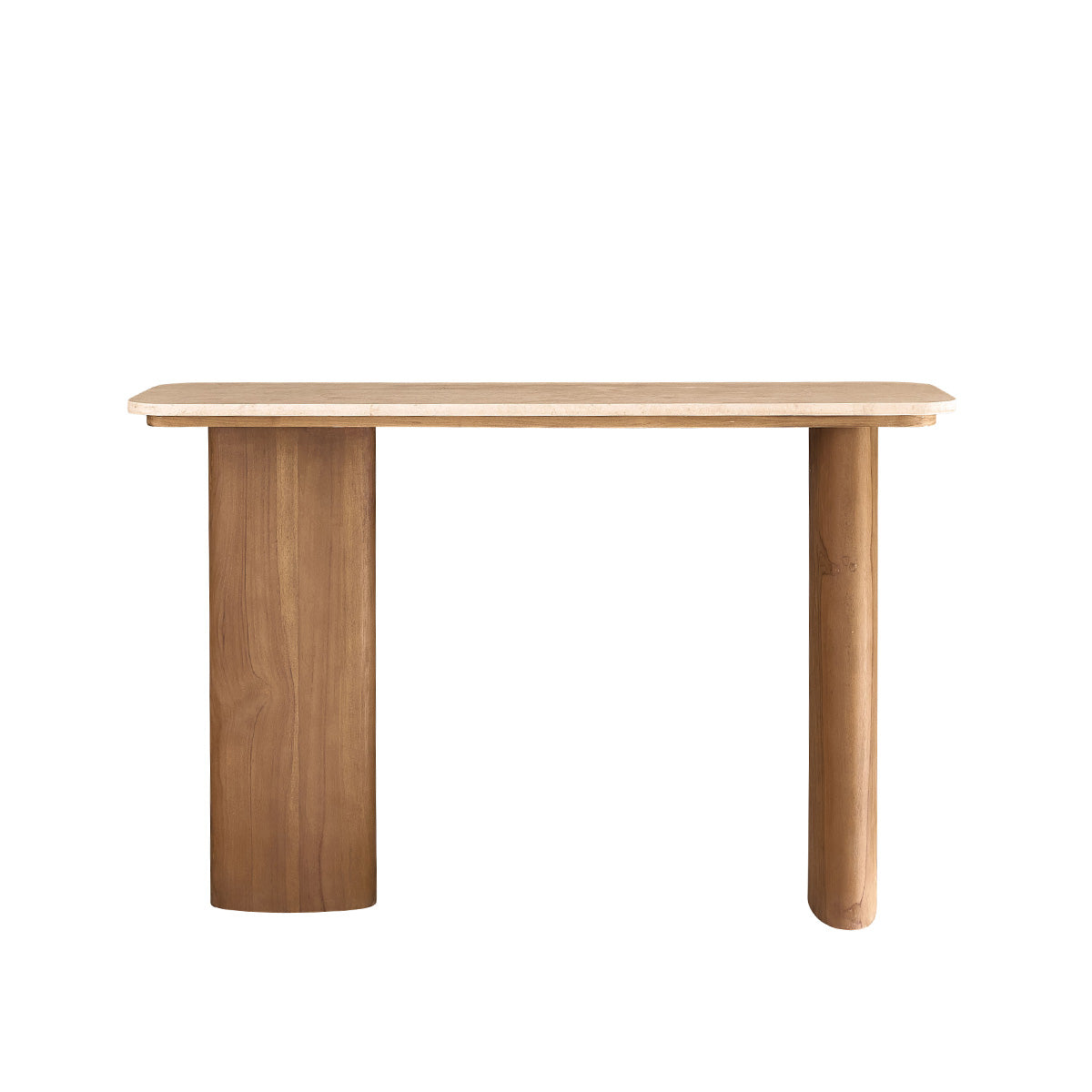 CALMA - Consolle in teak massello e marmo 120 cm