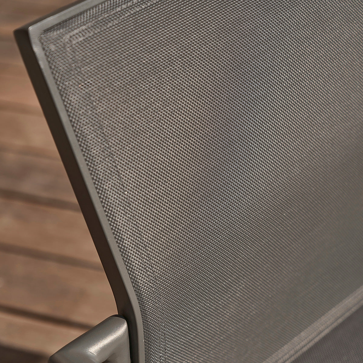 LAGON - Poltrona in alluminio e textilene grigio (set di 2)