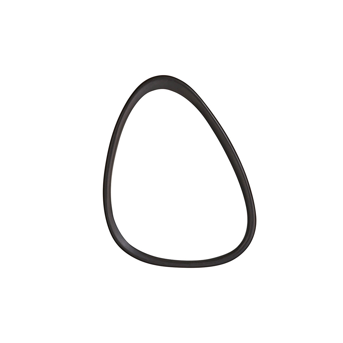 THELMA - Specchio organico in legno di mindi nero 75x60 cm