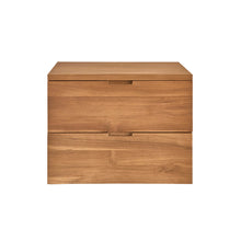 Mobile sottolavabo sospeso in teak massiccio 60 cm