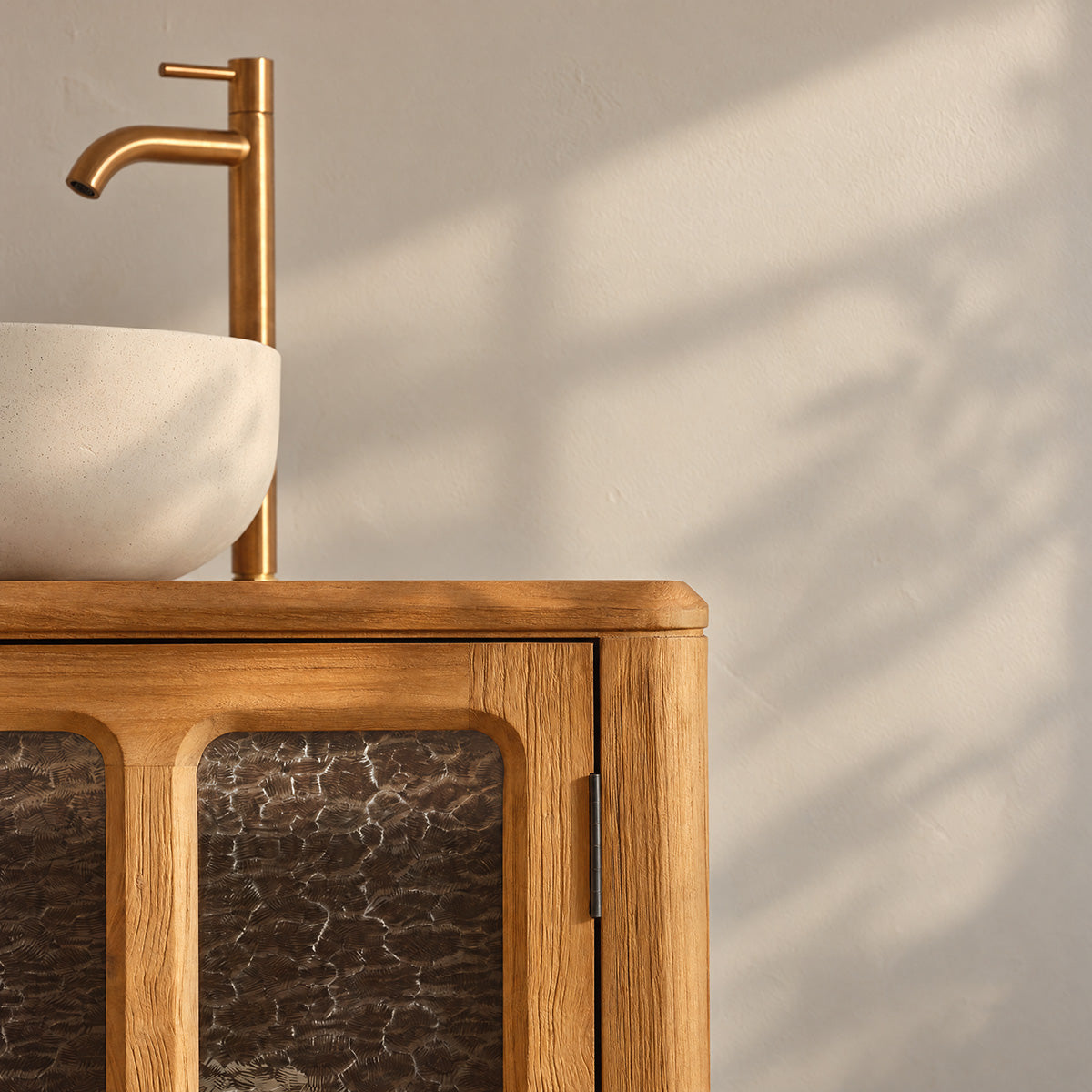 VELDE - Mobile lavabo in teak riciclato da 90 cm