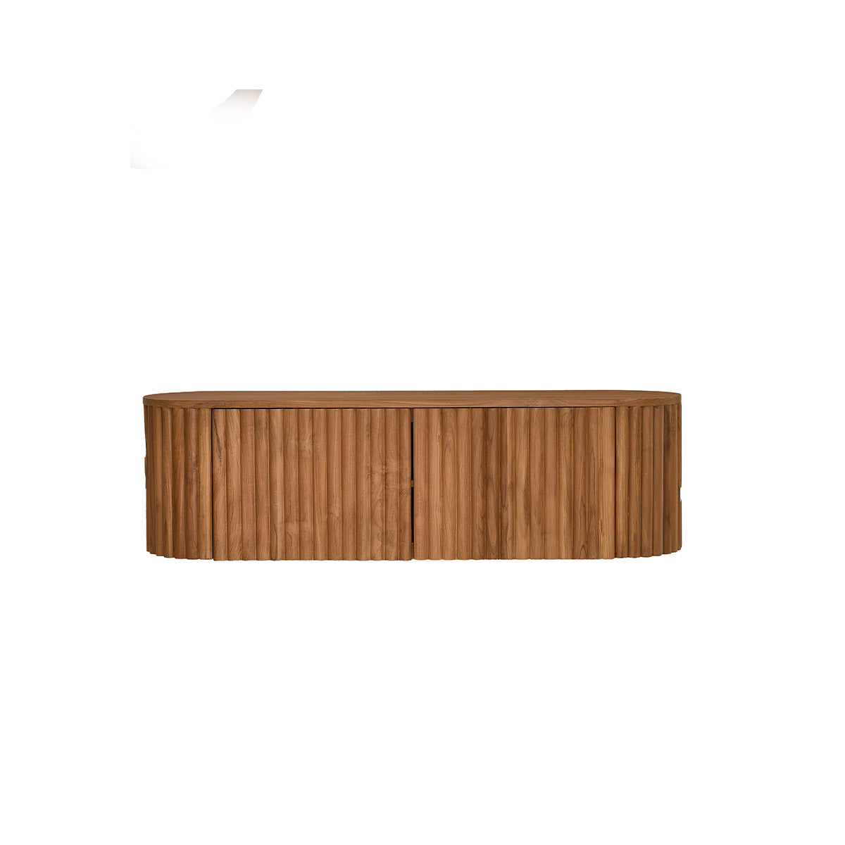 BELIZE - Mobile porta TV a parete in legno di teak da 140 cm