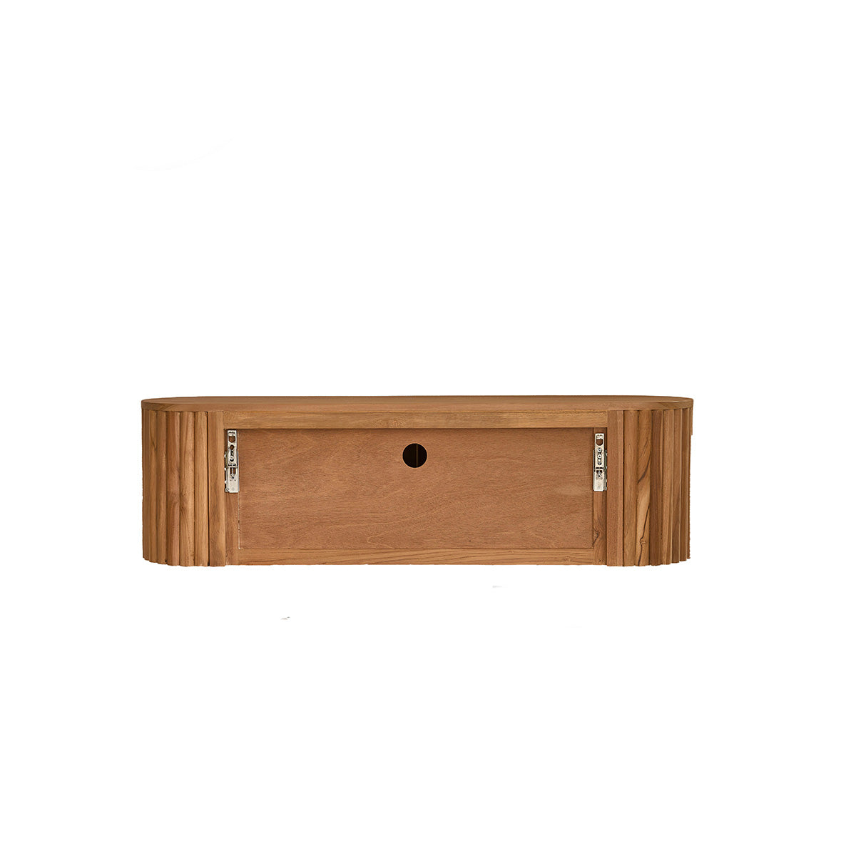 BELIZE - Mobile porta TV a parete in legno di teak da 140 cm