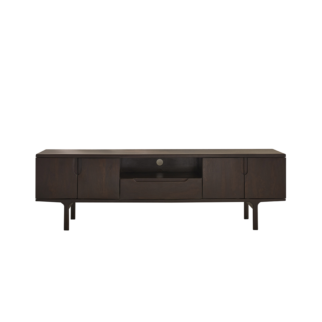 LAZARE - Mobile TV in legno massello di mango, 180 cm