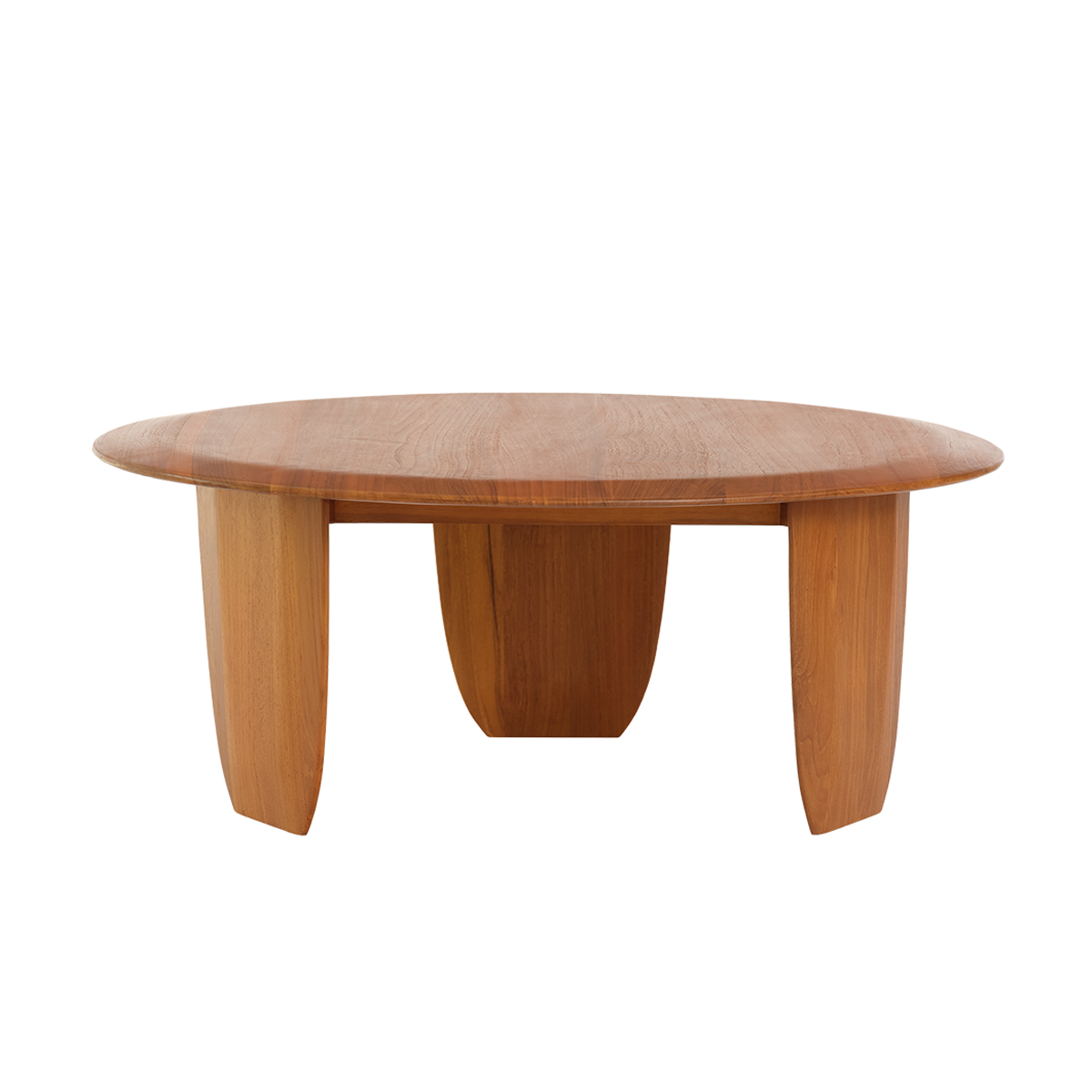 JEANNE - Tavolino rotondo in teak massiccio, Ø 85 cm