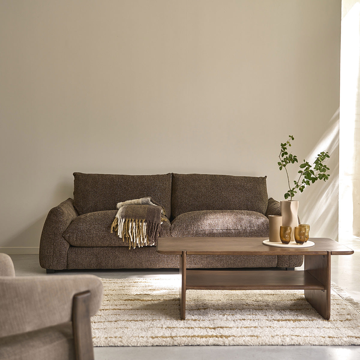 SOFIA - Tavolino in legno massello di mango, 120 cm