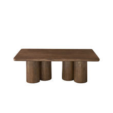 Tavolino in legno massello di mango marrone, 120 cm