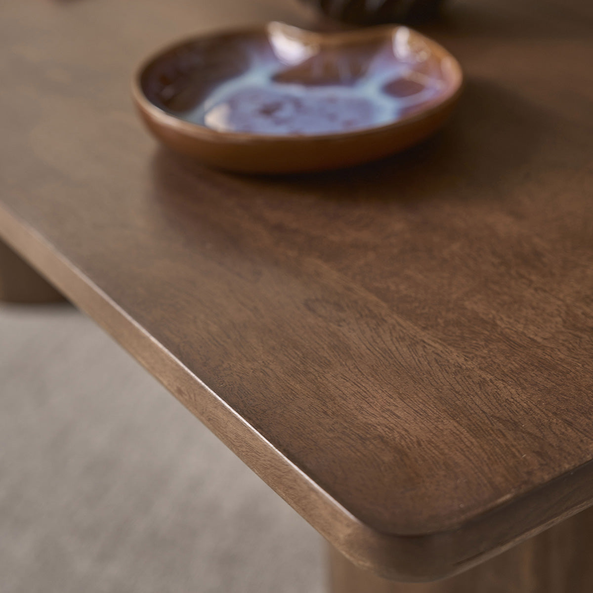 CLEO - Tavolino in legno massello di mango marrone, 120 cm