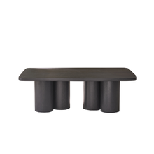 Tavolino in legno massello di mango nero, 120 cm