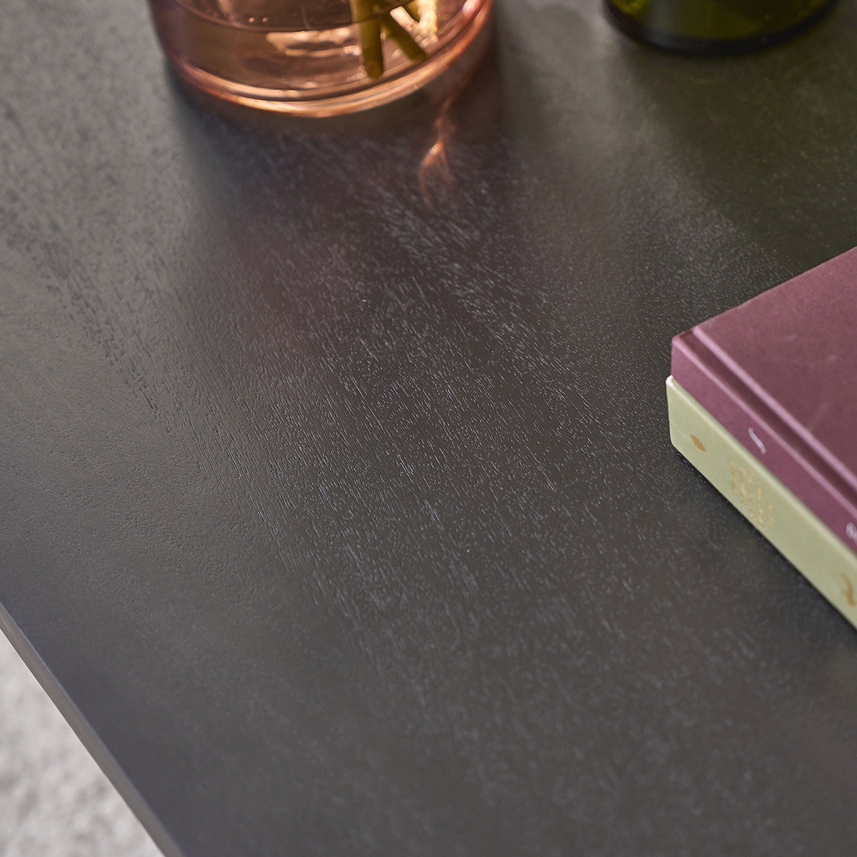 CLEO - Tavolino in legno massello di mango nero, 120 cm