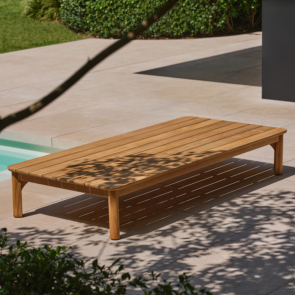 PIANA - Tavolino da giardino in teak massiccio da 170 cm