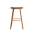 Sgabello da bar in teak massello con seduta in velluto a coste 75 cm