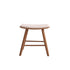 Sgabello in teak massello con seduta bouclé 45 cm