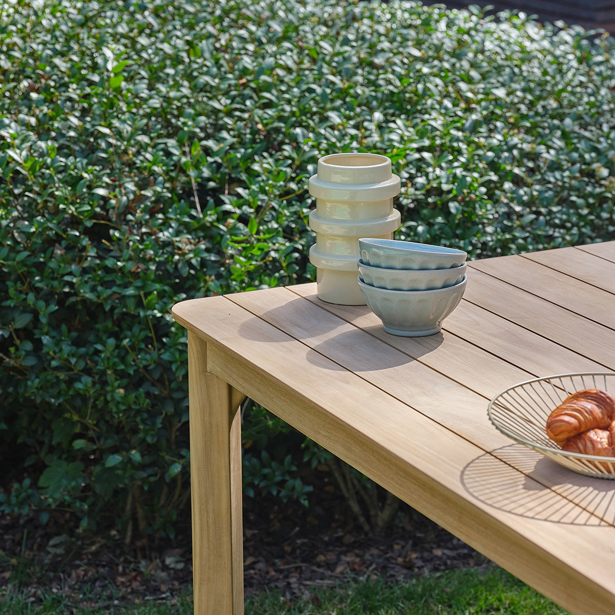 PIANA - Tavolo da giardino in teak massiccio per 8 persone