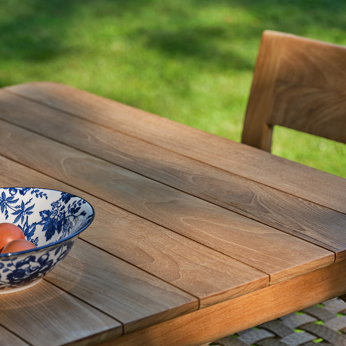 PIANA - Tavolo da giardino in teak massiccio per 4 persone.
