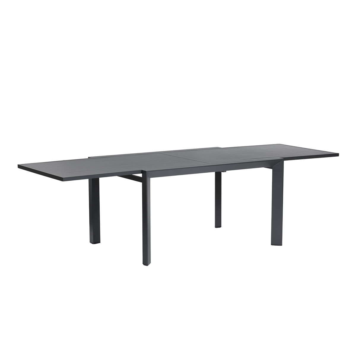 BASALT - Tavolo da giardino allungabile in alluminio grigio, 6/10 persone