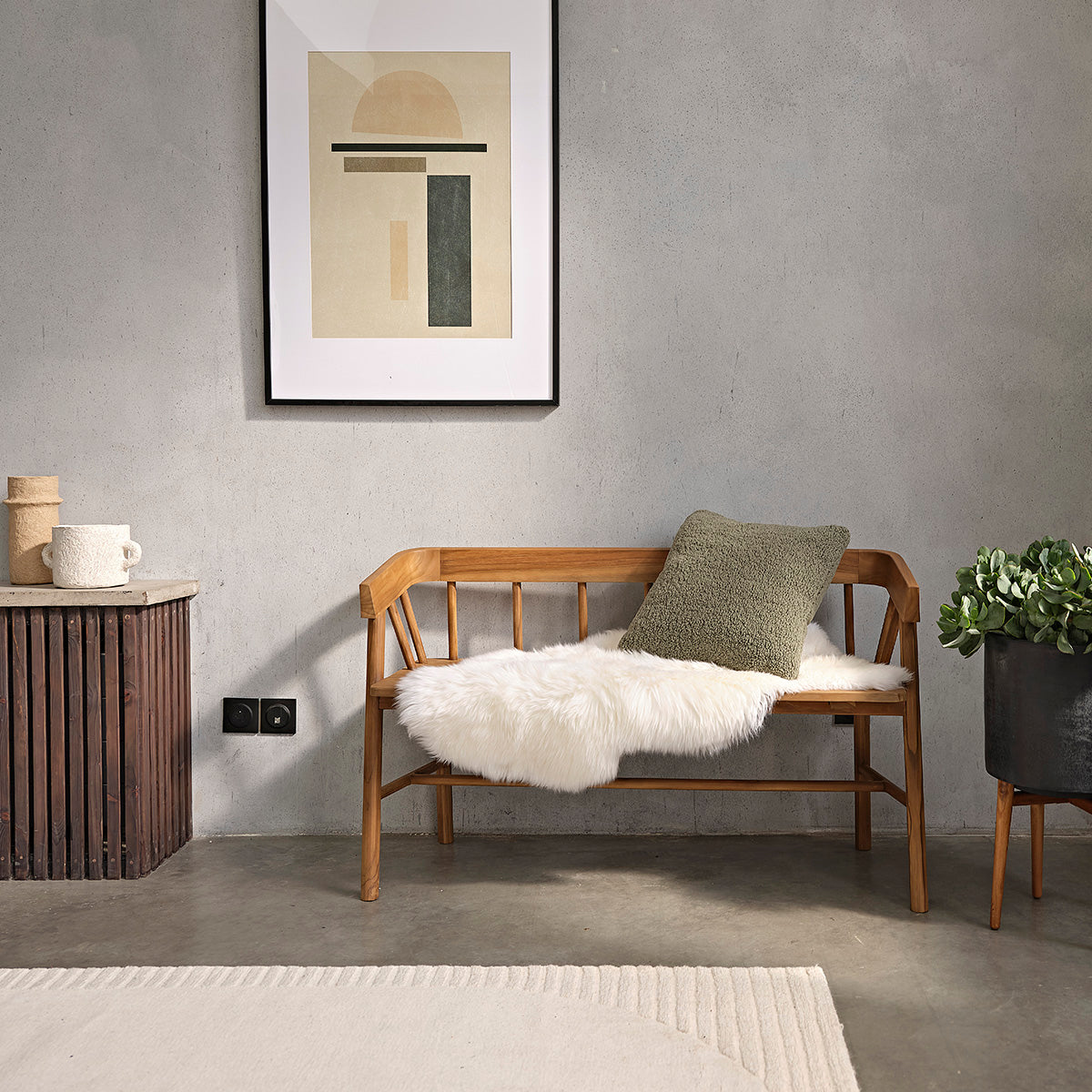 NIDO - Panca in teak massello 120 cm