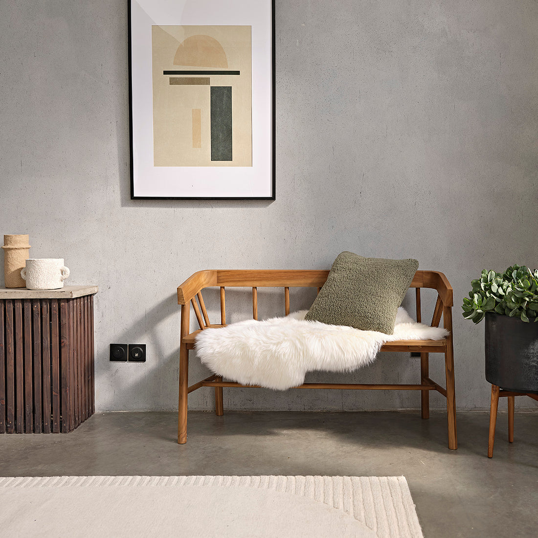 NIDO - Panca in teak massello 120 cm