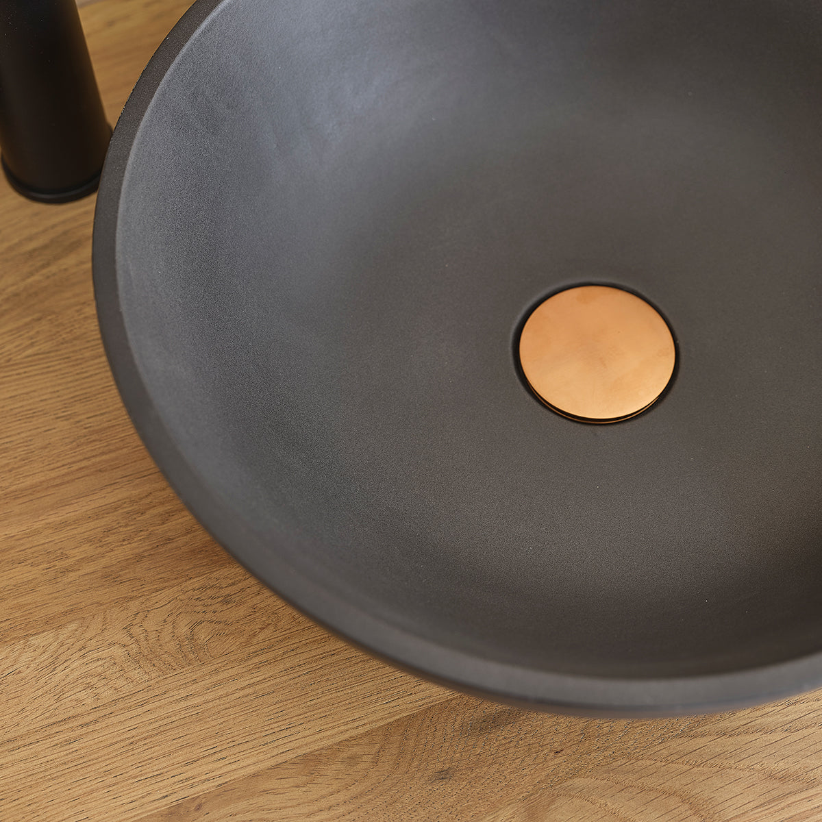 PURE - Lavabo in cemento grigio Ø37 cm