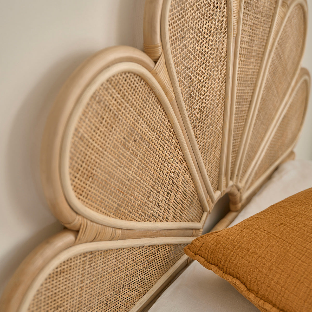 ROMY - Testiera in rattan e midollino 90 cm