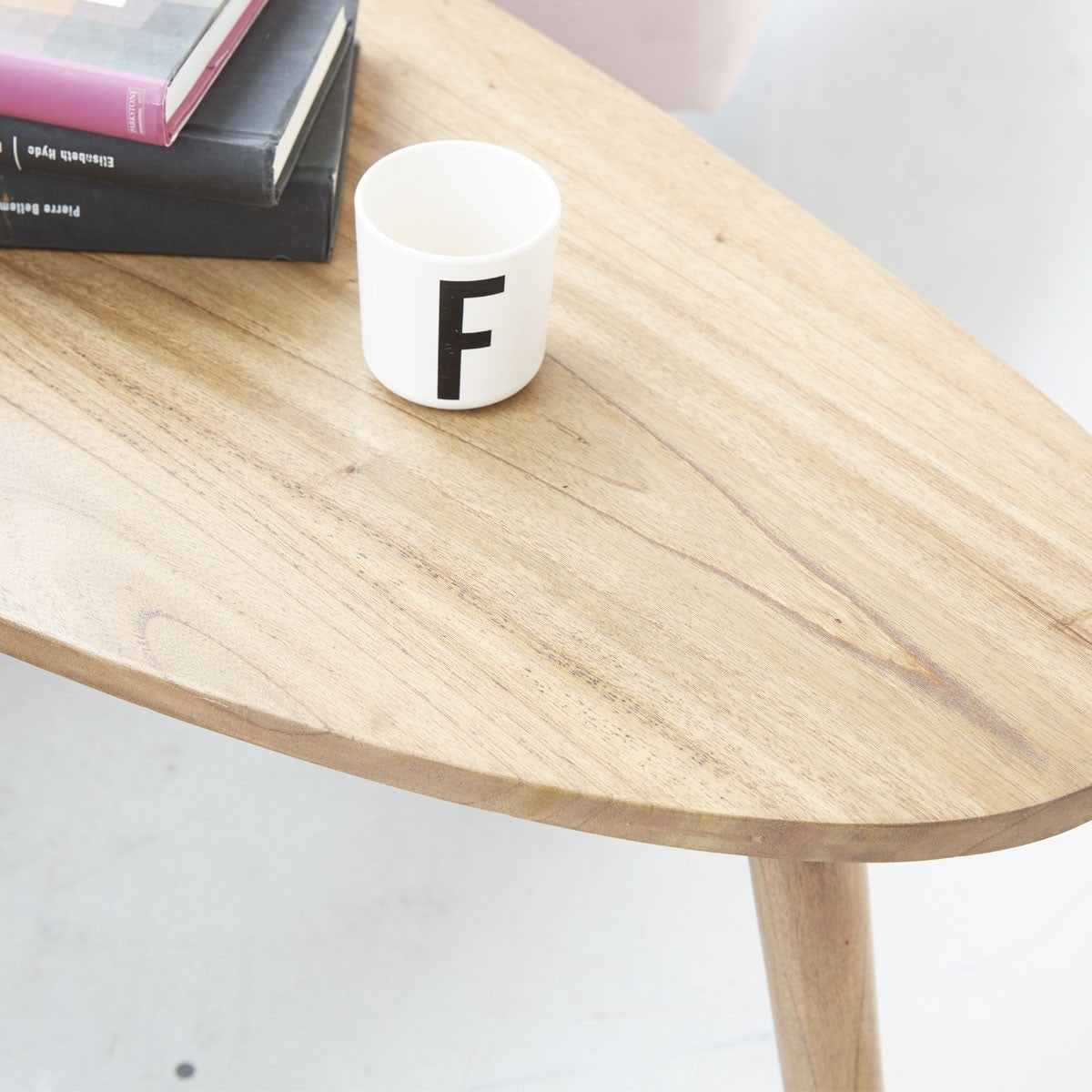 ODDA - Tavolino in mindi massello 62 cm