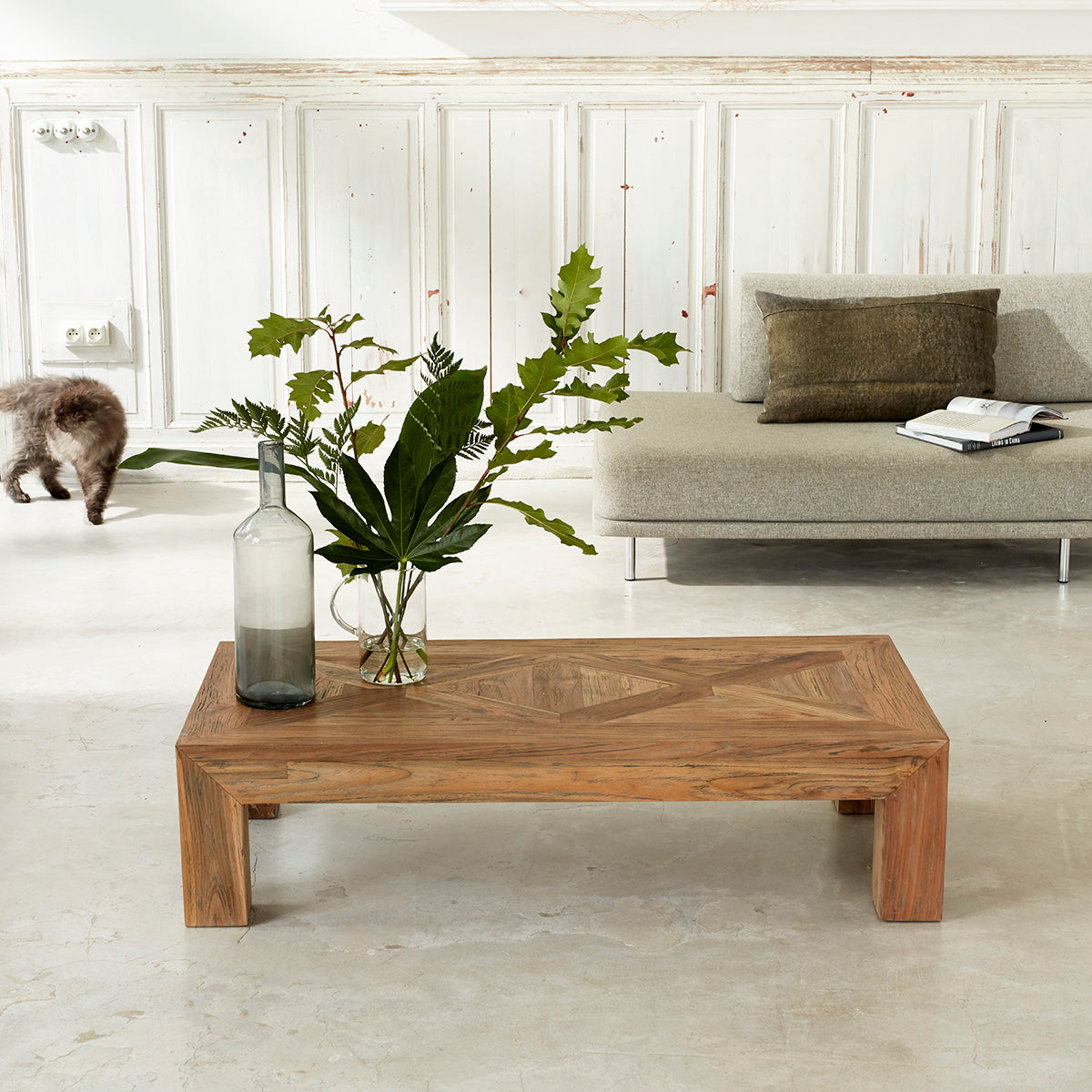 CARGO - Tavolino in teak massello riciclato 120 cm