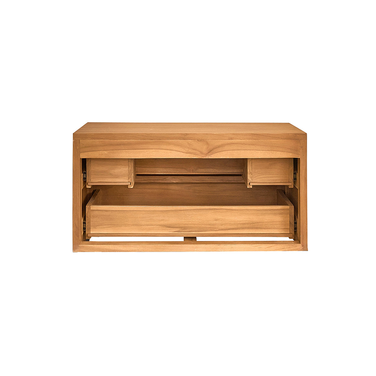 MAË - Mobile sottolavabo sospeso in teak massiccio 80 cm