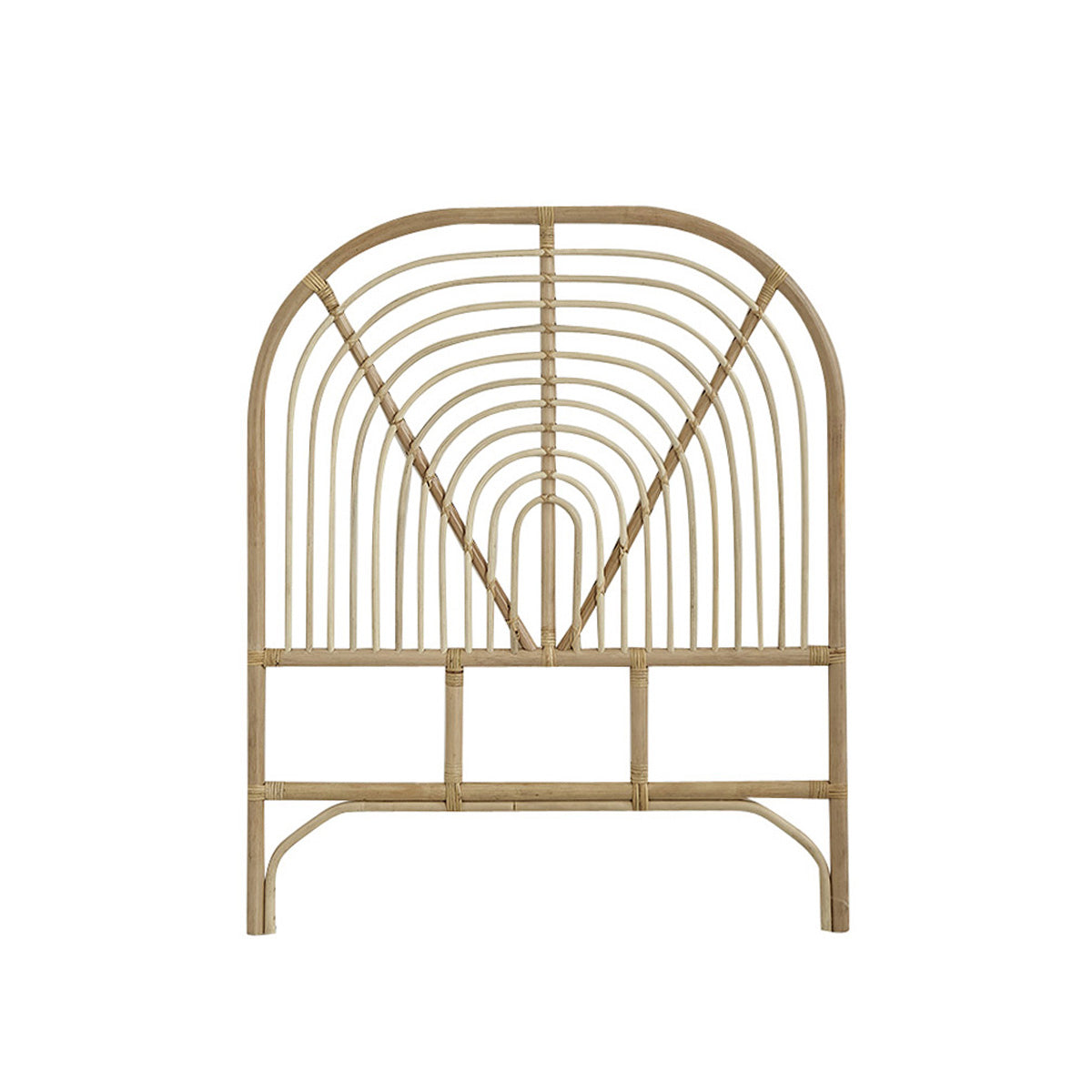 BOHO - Testiera per bambini arrotondata in rattan 90 cm