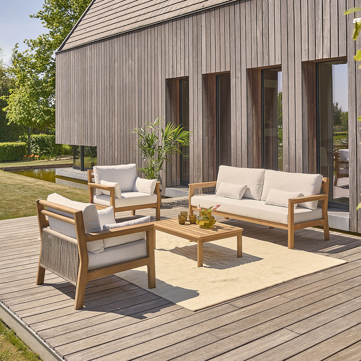 MAORA - Tavolino da giardino in teak massello