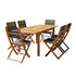 Set di mobili da giardino estensibili in acacia 6/8 pers.