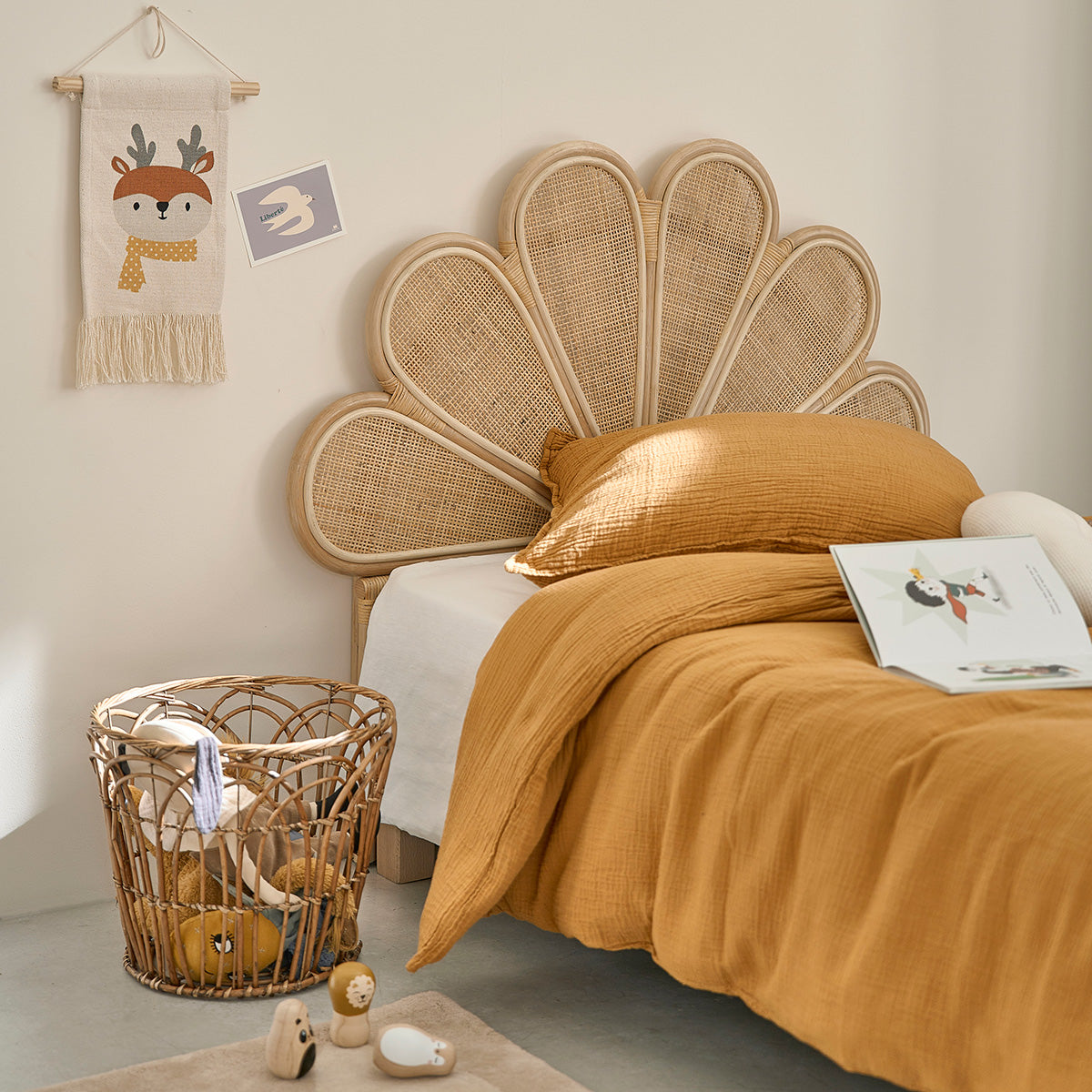 ROMY - Testiera in rattan e midollino 90 cm