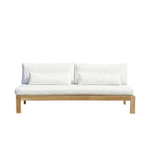 Divano da giardino in teak massello bianco 3 pers.