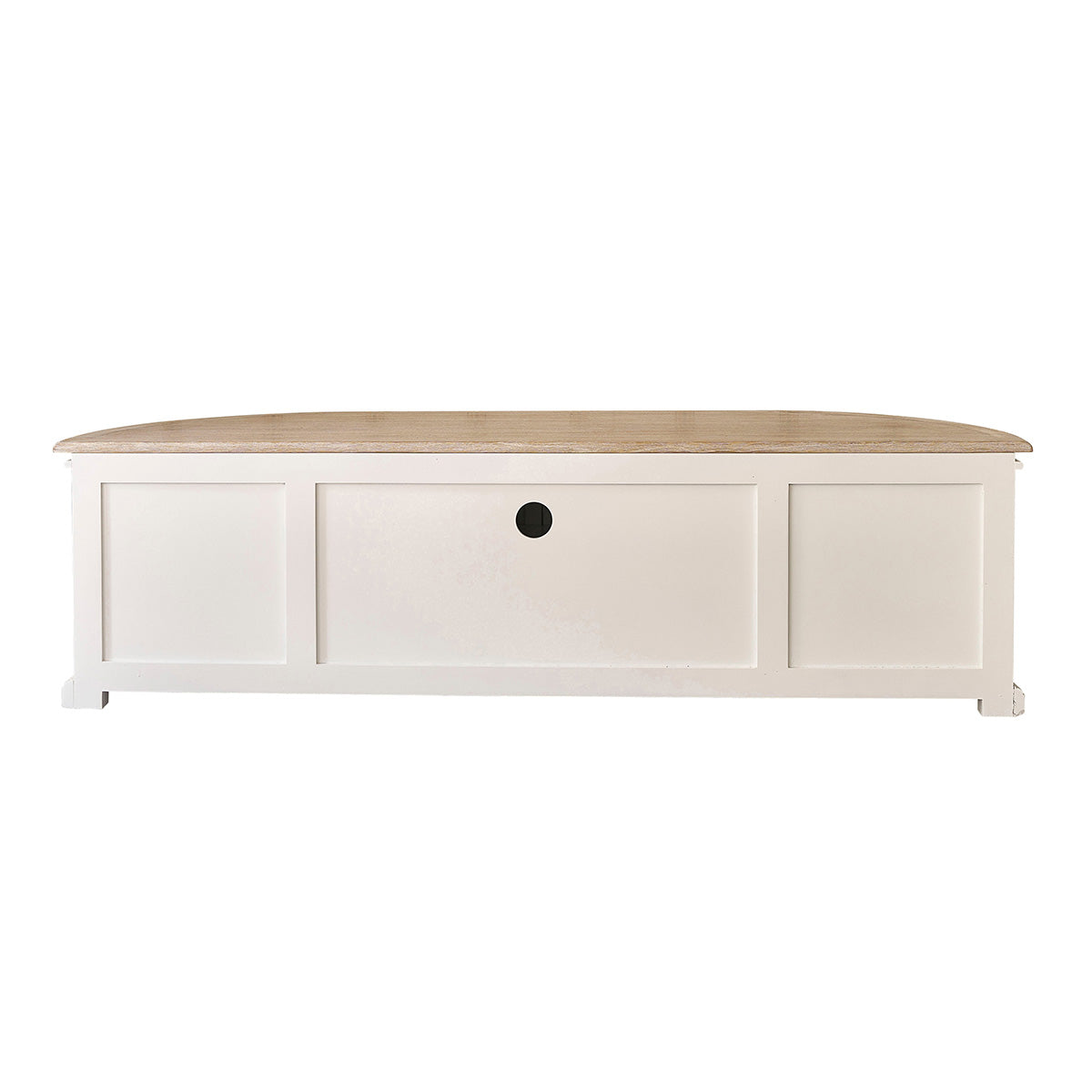 LONDRES - Mobile porta TV in legno mogano e teak bianco da 160 cm