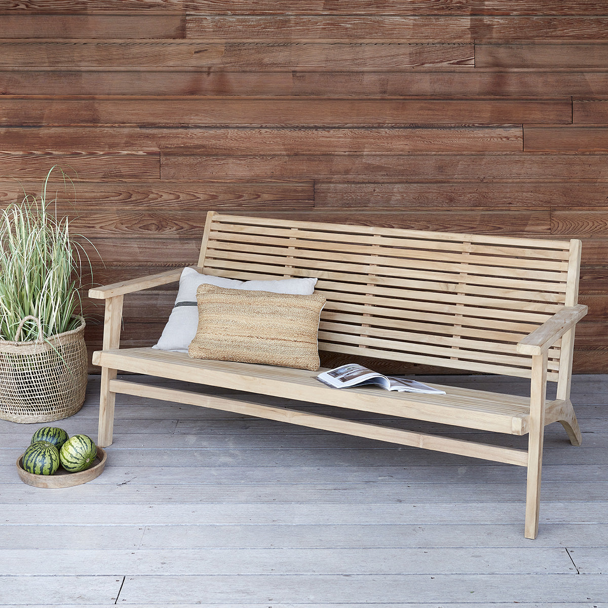 MALTE - Panchina in teak massello 160 cm