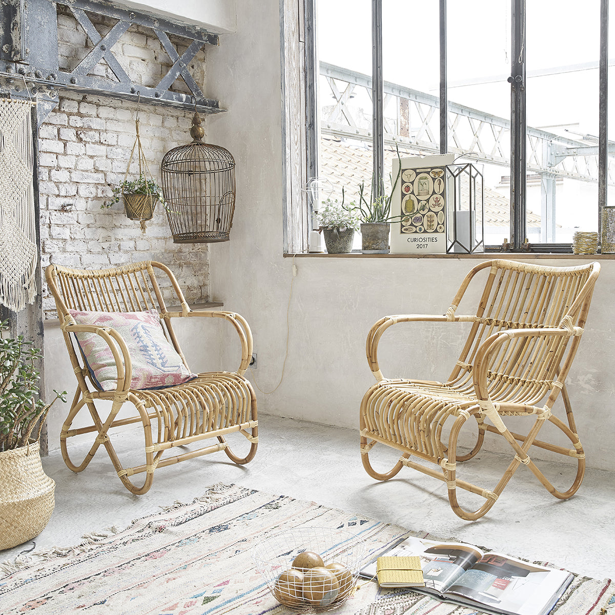 PAOLA - Set di 2 poltrone in rattan