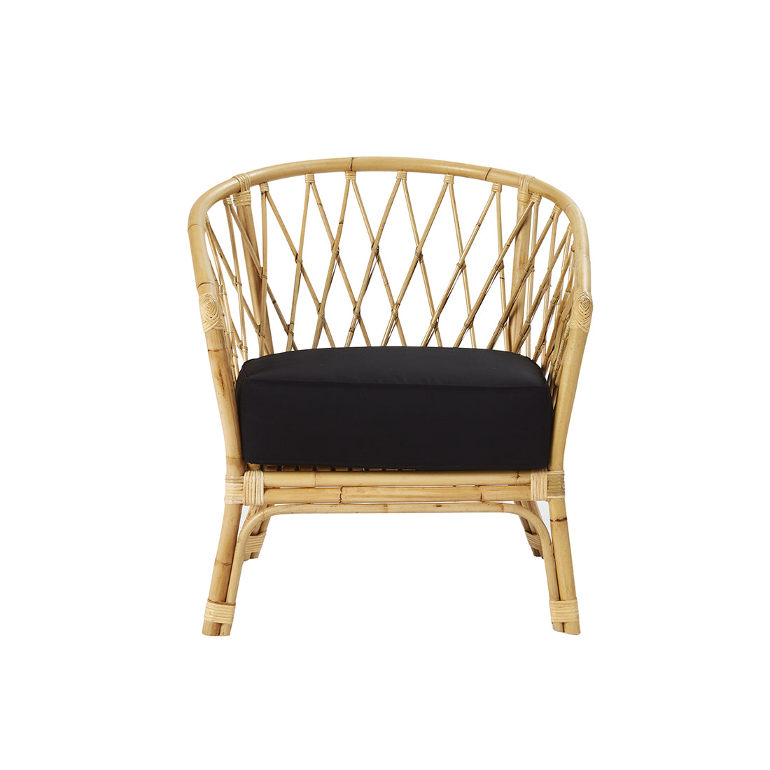 PAOLA - Poltrona in rattan, cuscino incluso