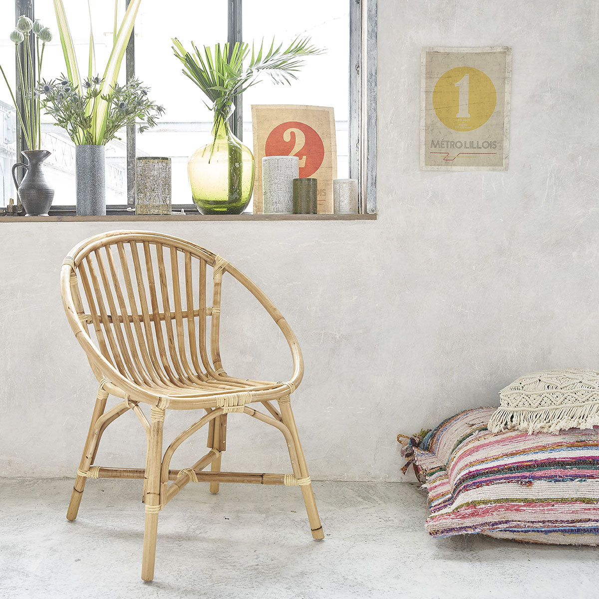 PAOLA - Set di 2 poltrone in rattan