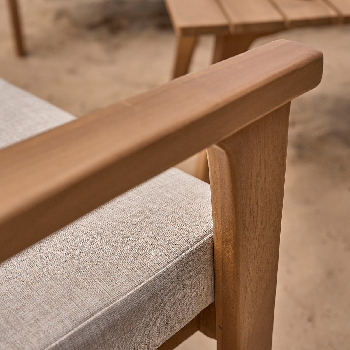 BARI - Set di mobili da giardino bassi in teak massello