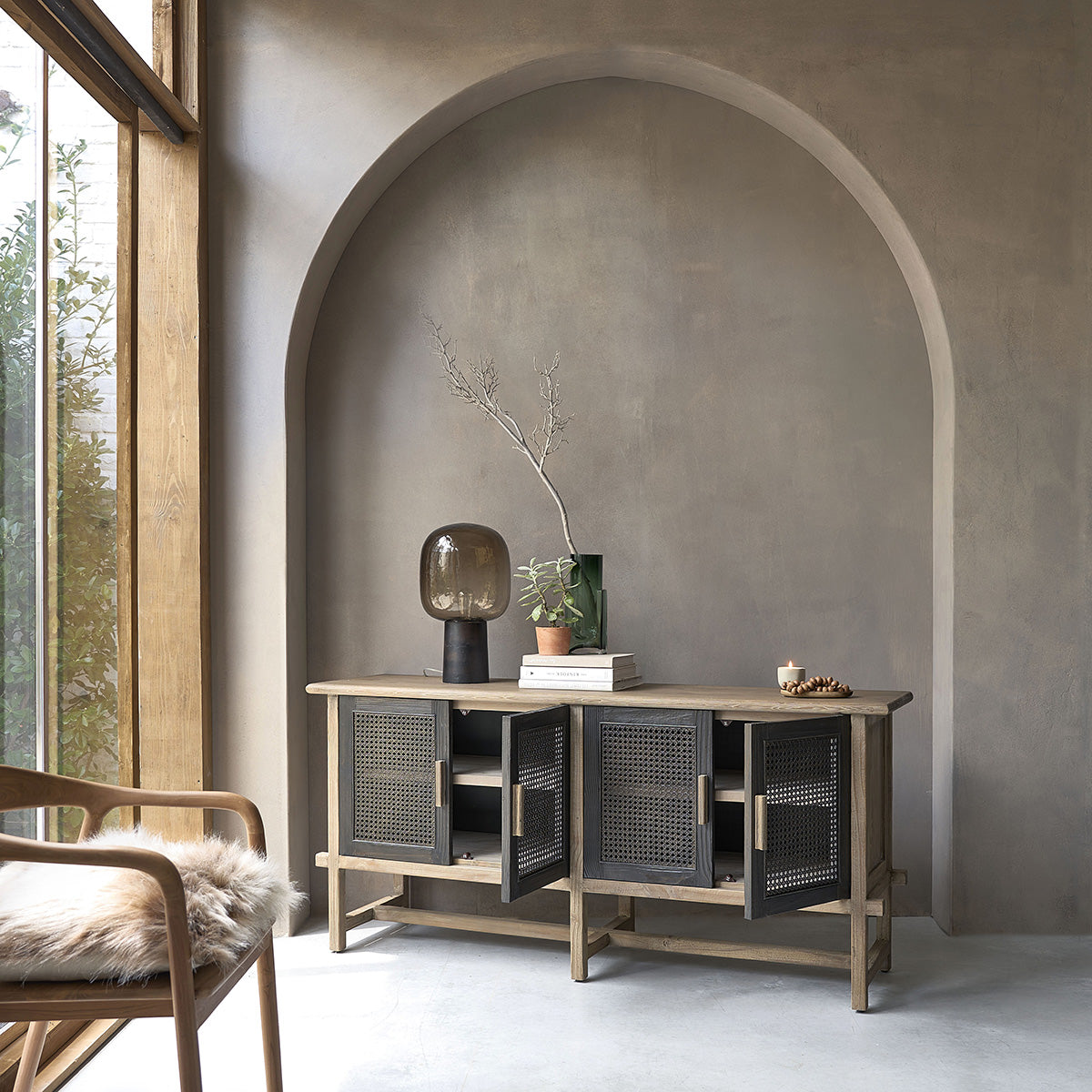 JUNKO - Credenza in legno massello riciclato 173 cm