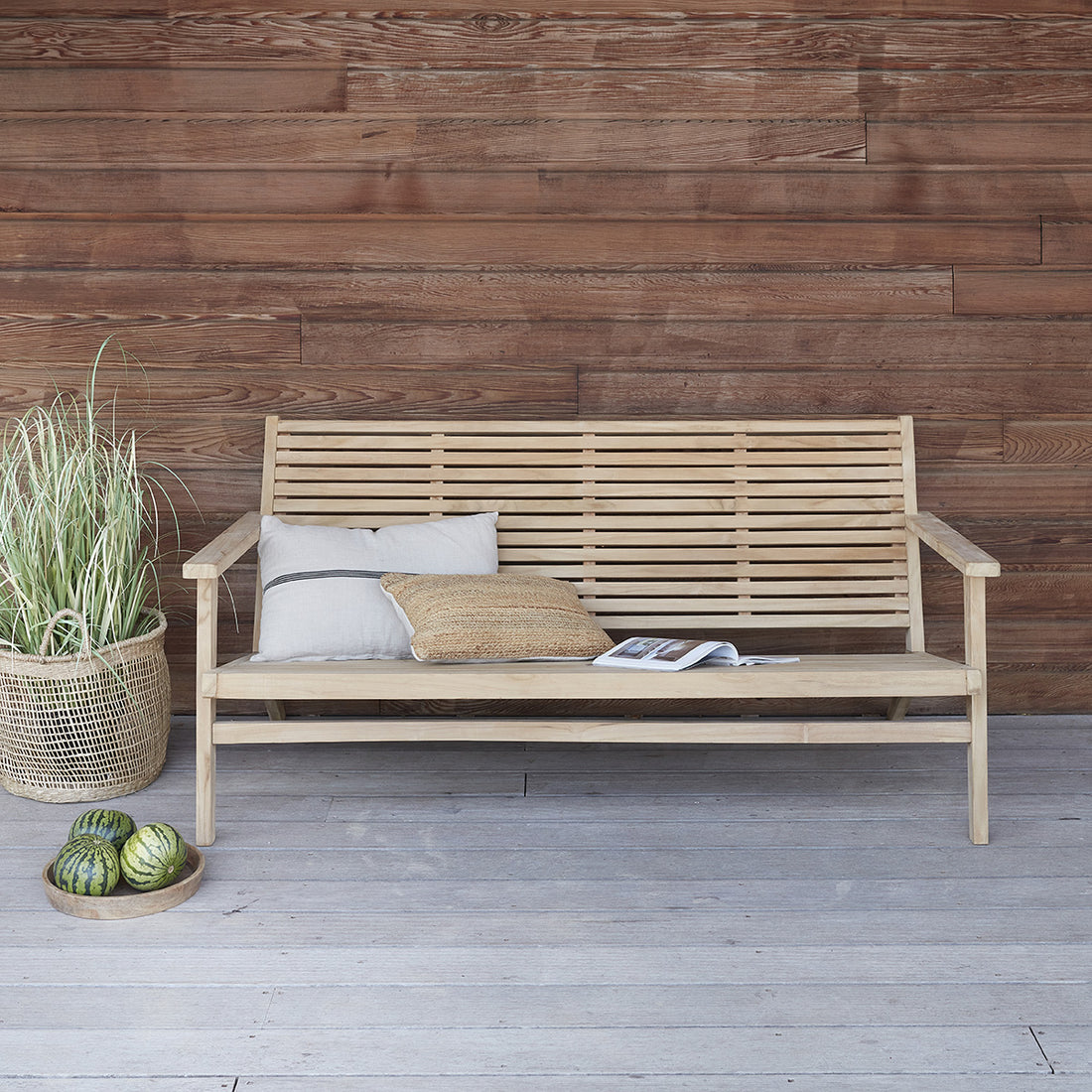 MALTE - Panchina in teak massello 160 cm