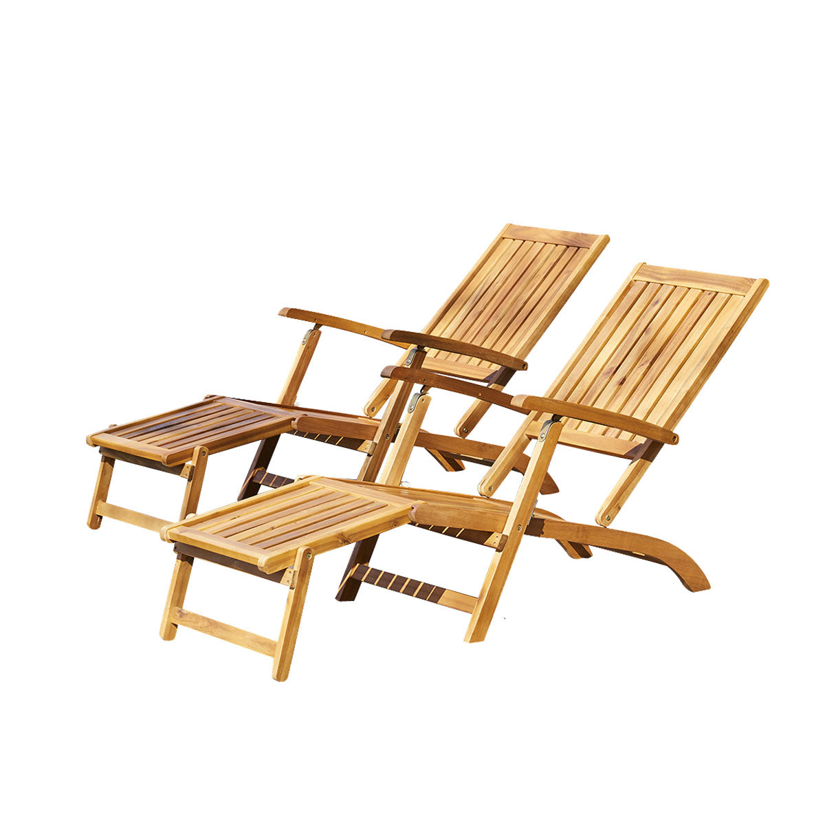 HANOÏ - Sedia a sdraio in acacia massello (set di 2)