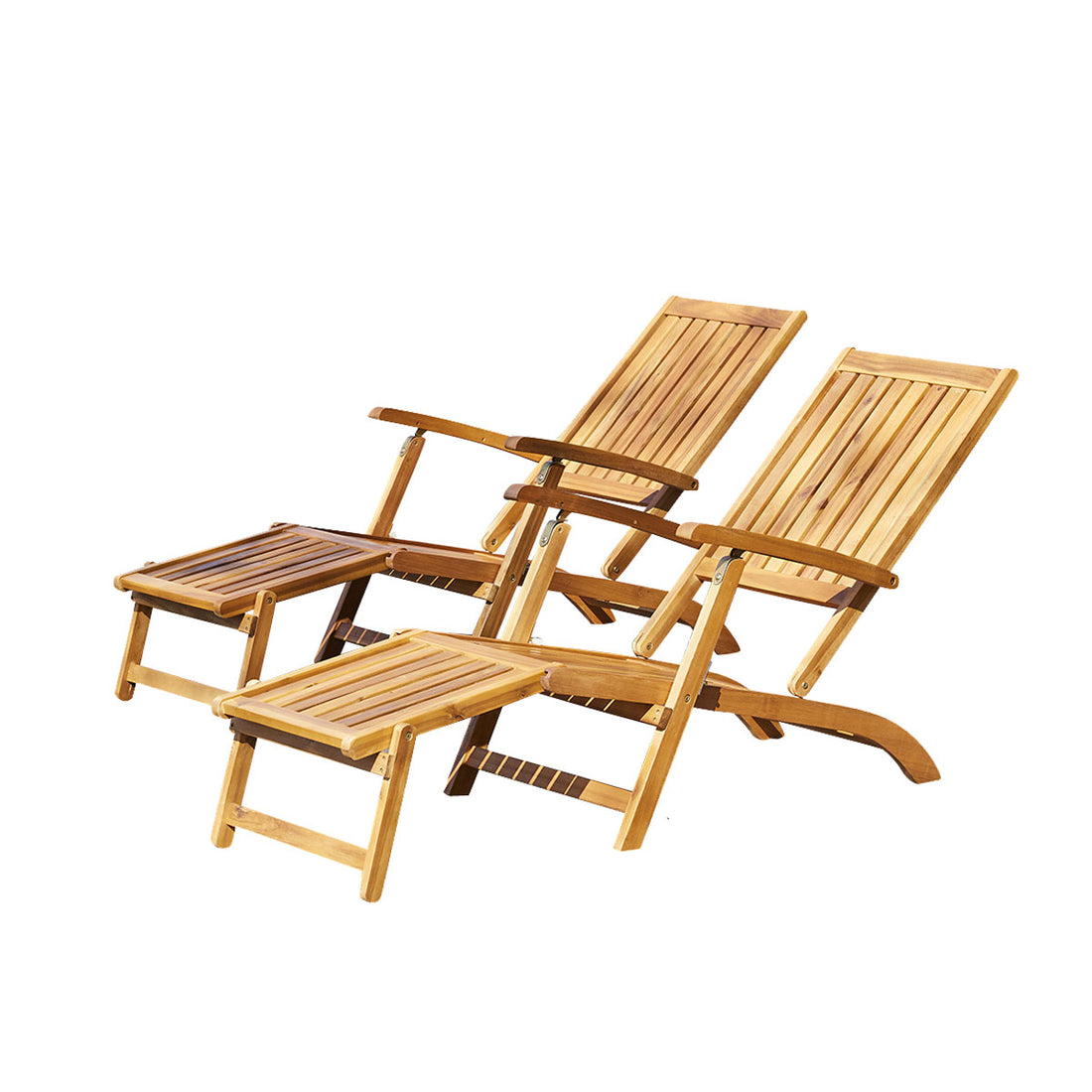 HANOÏ - Sedia a sdraio in acacia massello (set di 2)