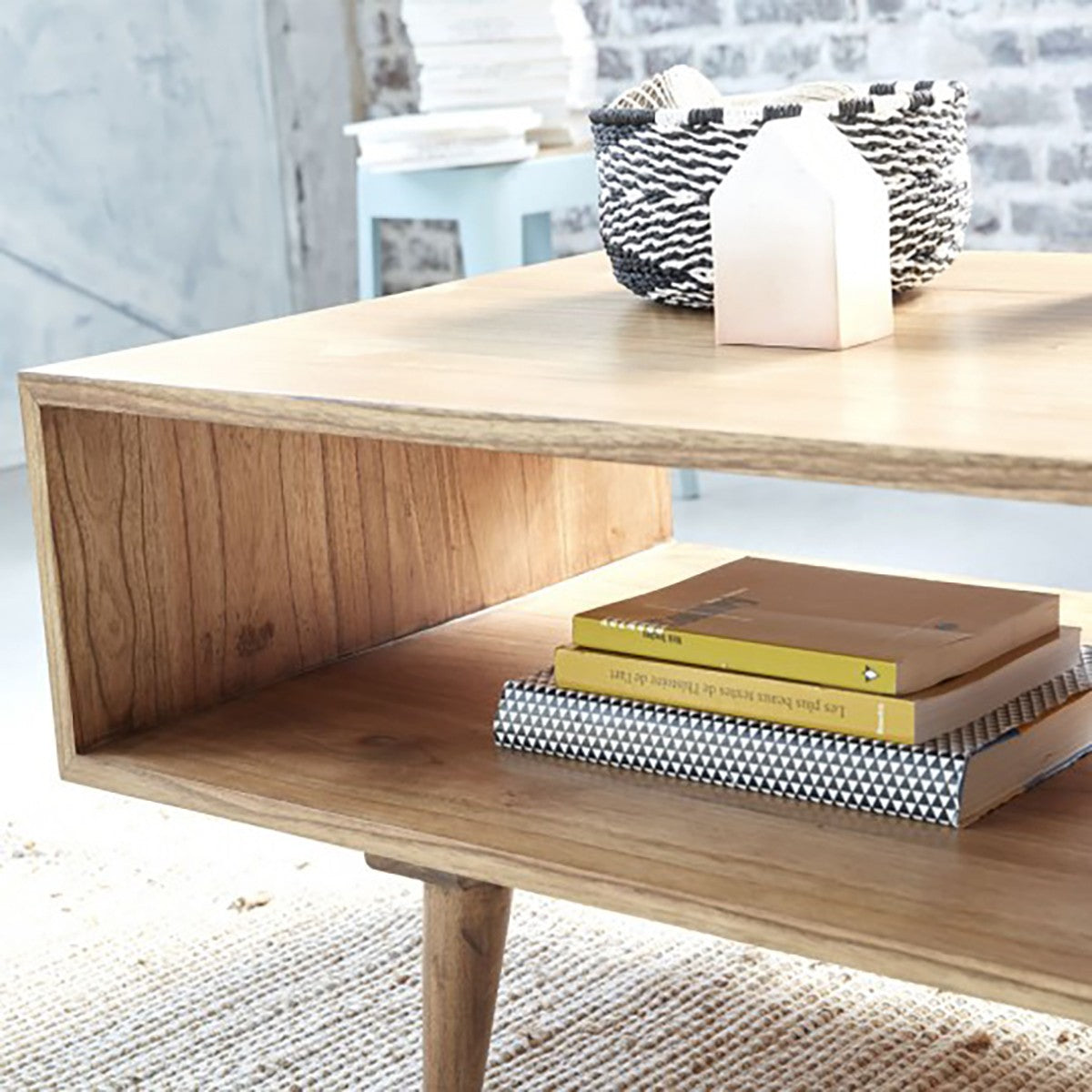 OSCAR - Tavolino in mindi massello 120 cm