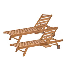 Lettino in teak massello oliato (set di 2)