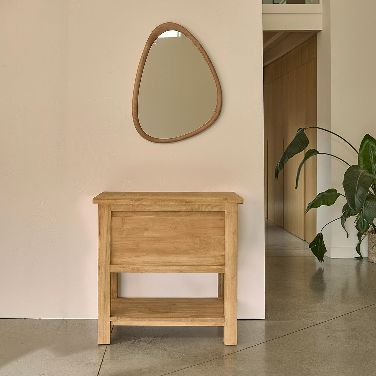 NAHELE - Mobile sottolavabo in teak massello riciclato 82 cm